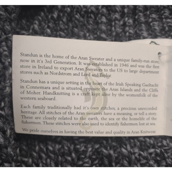 Standun Irish Wool Sweater Full Zip Cardigan - Picture 13 of 16